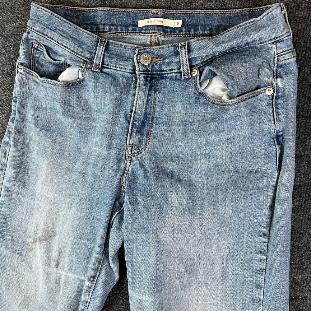 Levi's Jeans Womens 8M 30X30 Blue Denim Cotton Stretch Mid Rise Classic Bootcut‎